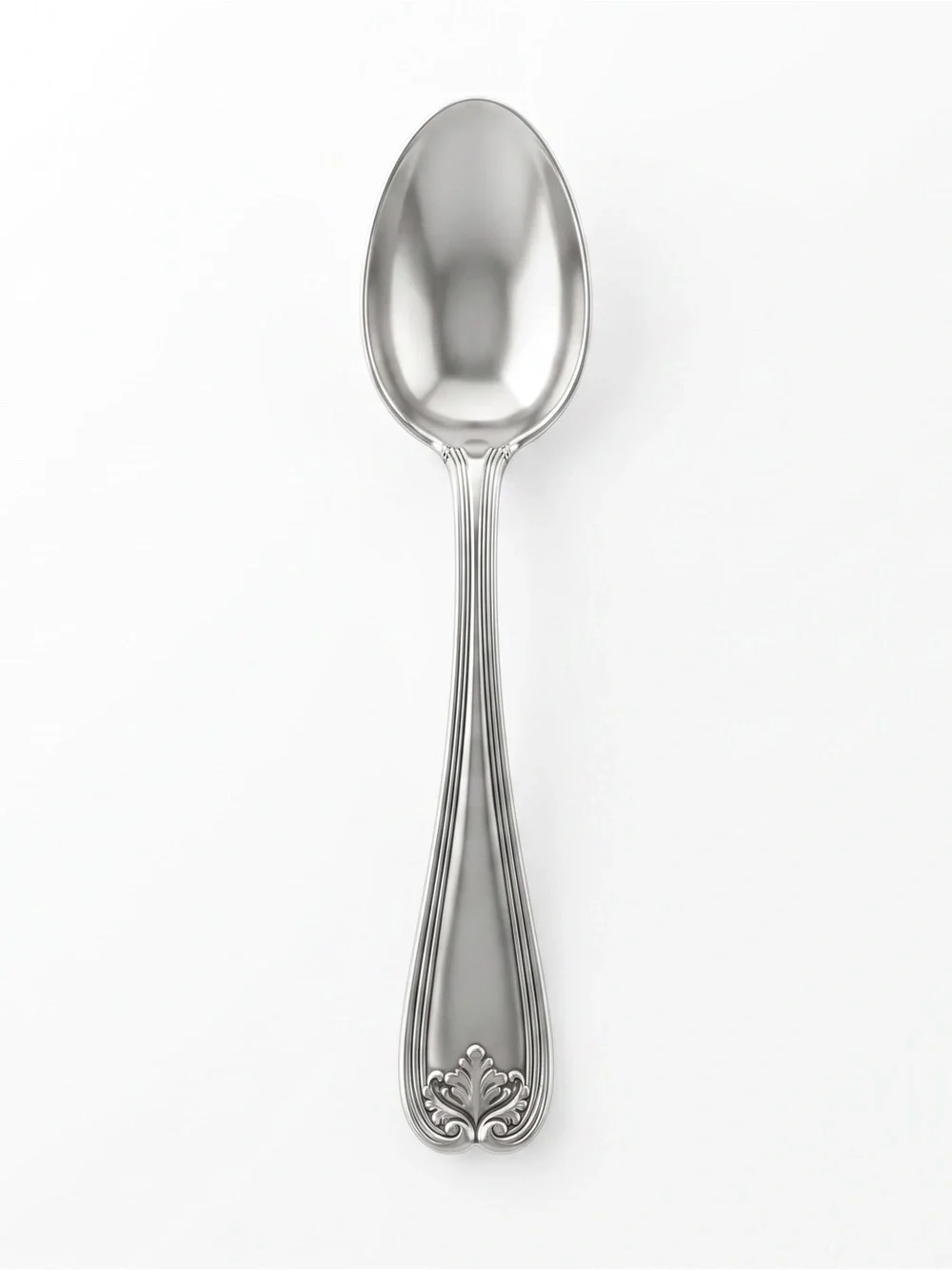 Antique Tiffany & Co Sterling Silver Shell & Thread Spoon Pat 1895 T Mark